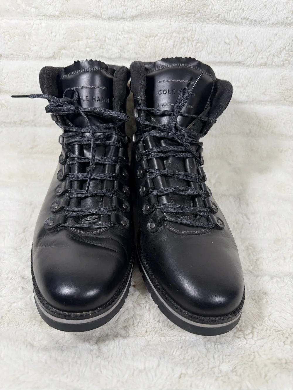 Cole Haan Men's Zerogrand Hiker Boot Black Leather Casual StyleC30403 Sz 10.5 M